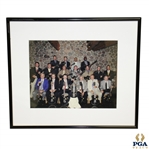 2004 PGA Champions Dinner Posing w/ Gifted Guitars & Wanamaker Trophy-Woods & Others