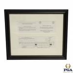 1999 US Open Payne Stewart Replica Final Rd Scorecard Presentation-Marked by Mickelson