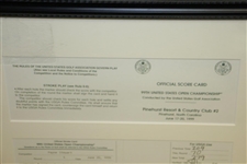1999 US Open Payne Stewart Replica Final Rd Scorecard Presentation-Marked by Mickelson