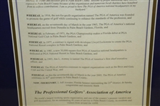 2005 Proclamation By Florida State Senator Jeff Atwater Regarding The PGA Of America