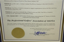 2005 Proclamation By Florida State Senator Jeff Atwater Regarding The PGA Of America