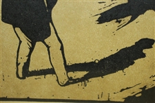 Golfer in Sandtrap Print Circa Early 1900's