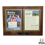 2008 PGA of America Magazine Plaque Feat. Philanthropic Efforts of Learning Center