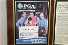 2008 PGA of America Magazine Plaque Feat. Philanthropic Efforts of Learning Center