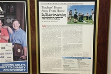 2008 PGA of America Magazine Plaque Feat. Philanthropic Efforts of Learning Center