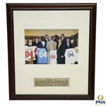 2004 Ryder Cup Captain Hal Sutton Presented With Detroit Sports Team Jerseys Photo