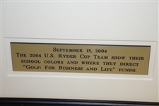 2004 US Ryder Cup Team Photo In College Jerseys w/ Tiger Woods, Phil Mickelson & Others