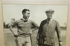 Pair Golfers Black & White Photo