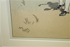 Two Men Playing Golf w/ Dog Print by Harry Eliott