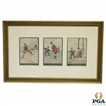 The Bunker, The Last Put & Clean Yer Clubs Sir Group Of (3) Golf Illustrations