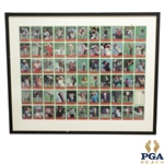 1980 PGA Tour Limited Ed 60 Top Money Winners Sports Card Set Uncut Sheet w/ Jack Nicklaus & Tom Watson