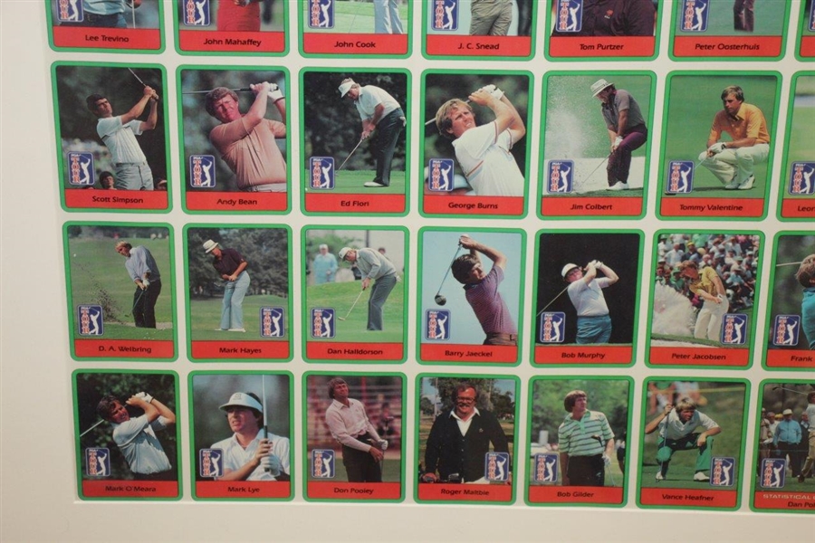 1980 PGA Tour Limited Ed 60 Top Money Winners Sports Card Set Uncut Sheet w/ Jack Nicklaus & Tom Watson