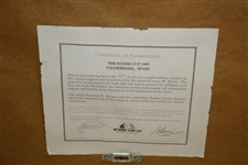 Seve Ballesteros Signed 1997 Ryder Cup Valderrama Print Artist's Proof By Graeme Baxter JSA ALOA 