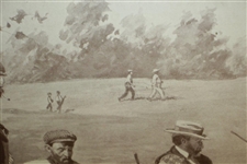 At The 7th Tee Framed Print