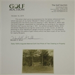 Early 1930's Augusta National Golf Club Original Photo of Tree Clearing on Property