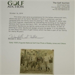 Early 1930's Augusta National Golf Club Type 1 Original Photo of Bobby Jones & Others