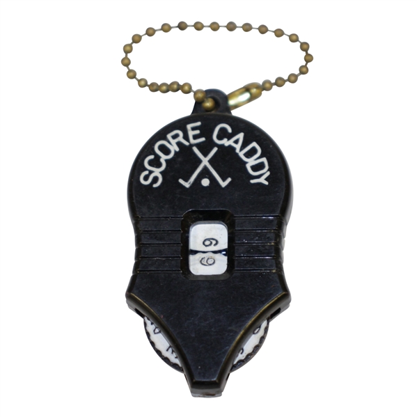 Vintage Black Score Caddy Keychain with Crossed Clubs - Crist Collection