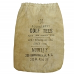 Vintage Modell's Just the Right Tee Golf Tee Bag with Tees - Broadway- Crist Collection
