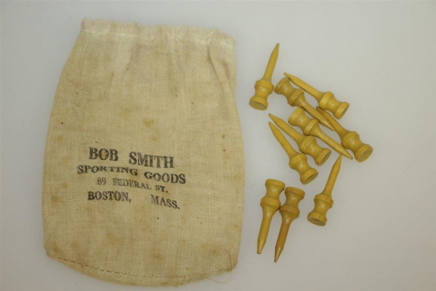Vintage Bob Smith Sporting Goods Canvas Tee Bag with Tees - Boston - Crist Collection