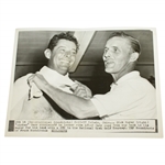 1957 Cary Middlecoff & Dick Mayer 1957 US Open Prior to Playoff Wire Photo
