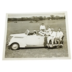 1941 University of Kansas City Golf Course Wire Photo w/ Early Golf Car Innovation