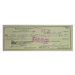 Sam J. Snead Signed Check Made Out to the PGA from 1974 JSA ALOA