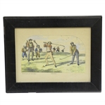 Driving Drawn by C.A. Doyle 1863 Reproduction - Framed