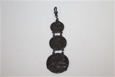Classic Golf Themed Three Tiered Linked Medallions - Boy Golfer, Girl Golfer, & Pair