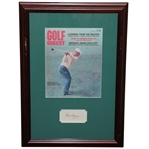 Ben Hogan Signed Cut with August 1966 Golf Digest Cover - Framed JSA ALOA