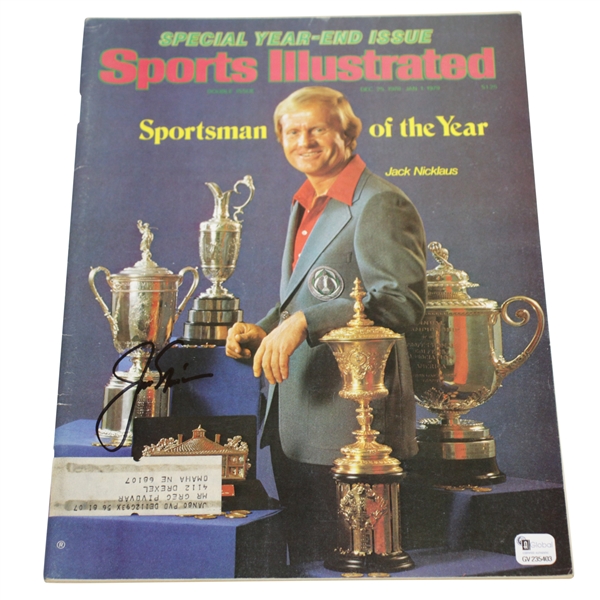 Jack Nicklaus Signed 'Sportsman of the Year' Dec 78- Jan 79 SI Magazine JSA ALOA