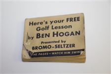 1950's Ben Hogan 'Here's Your Free Golf Lesson' Magic-Eye Movie Flip Book