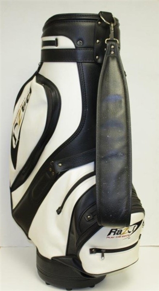 Lot Detail - Black & White Razor 'Play the Edge' Golf Bag - Good Condition