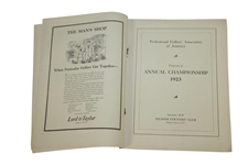 1923 PGA Championship at Pelham CC Program - Gene Sarazen Winner - Rare