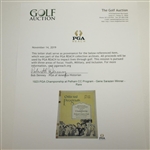 1923 PGA Championship at Pelham CC Program - Gene Sarazen Winner - Rare