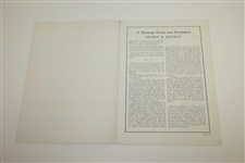 1933 PGA Championship at Blue Mound CC Program - Gene Sarazen Winner