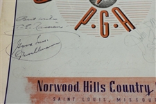 1948 PGA Championship Program - Ben Hogan Winner Signed by Walter Hagen & others JSA ALOA