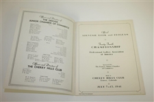 1941 PGA Championship at Cherry Hills CC Program - Vic Ghezzi Winner