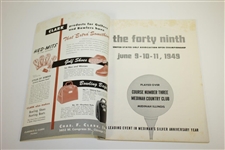 1949 US Open Championship at Medinah CC Program & Pairing Sheet - Cary Middlecoff Winner
