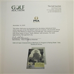 1949 US Open Championship at Medinah CC Program & Pairing Sheet - Cary Middlecoff Winner