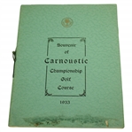 1933 Carnoustie Championship Golf Course Souvenir Program/Booklet