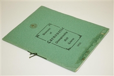 1933 Carnoustie Championship Golf Course Souvenir Program/Booklet