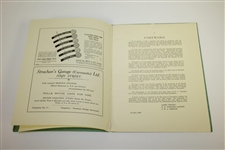 1933 Carnoustie Championship Golf Course Souvenir Program/Booklet