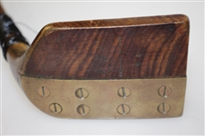 Jean Gassiat Grand Piano Large Square Wood Socket Head Putter with Square Grooved Handle