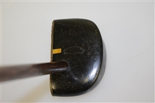 Kempshall MFG Willie Dunn Jr Mallet Headed Center Shafted Putter w/ Brass Face Black Pyralin