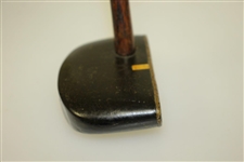 Kempshall MFG Willie Dunn Jr Mallet Headed Center Shafted Putter w/ Brass Face Black Pyralin