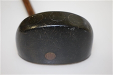 Kempshall MFG Willie Dunn Jr Mallet Headed Center Shafted Putter w/ Brass Face Black Pyralin