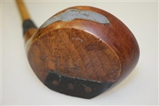 Circa 1920's MacGregor Yardsmore X-A Series Fancy Face Wood - Pat. Pending Lead Back Weight