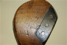Circa 1920's MacGregor Yardsmore X-A Series Fancy Face Wood - Pat. Pending Lead Back Weight