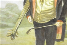 William Caddie Willie Gunn Bruntsfield Links Acrylic on Canvas Painting - Gifted to WGHOF