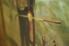 William Caddie Willie Gunn Bruntsfield Links Acrylic on Canvas Painting - Gifted to WGHOF